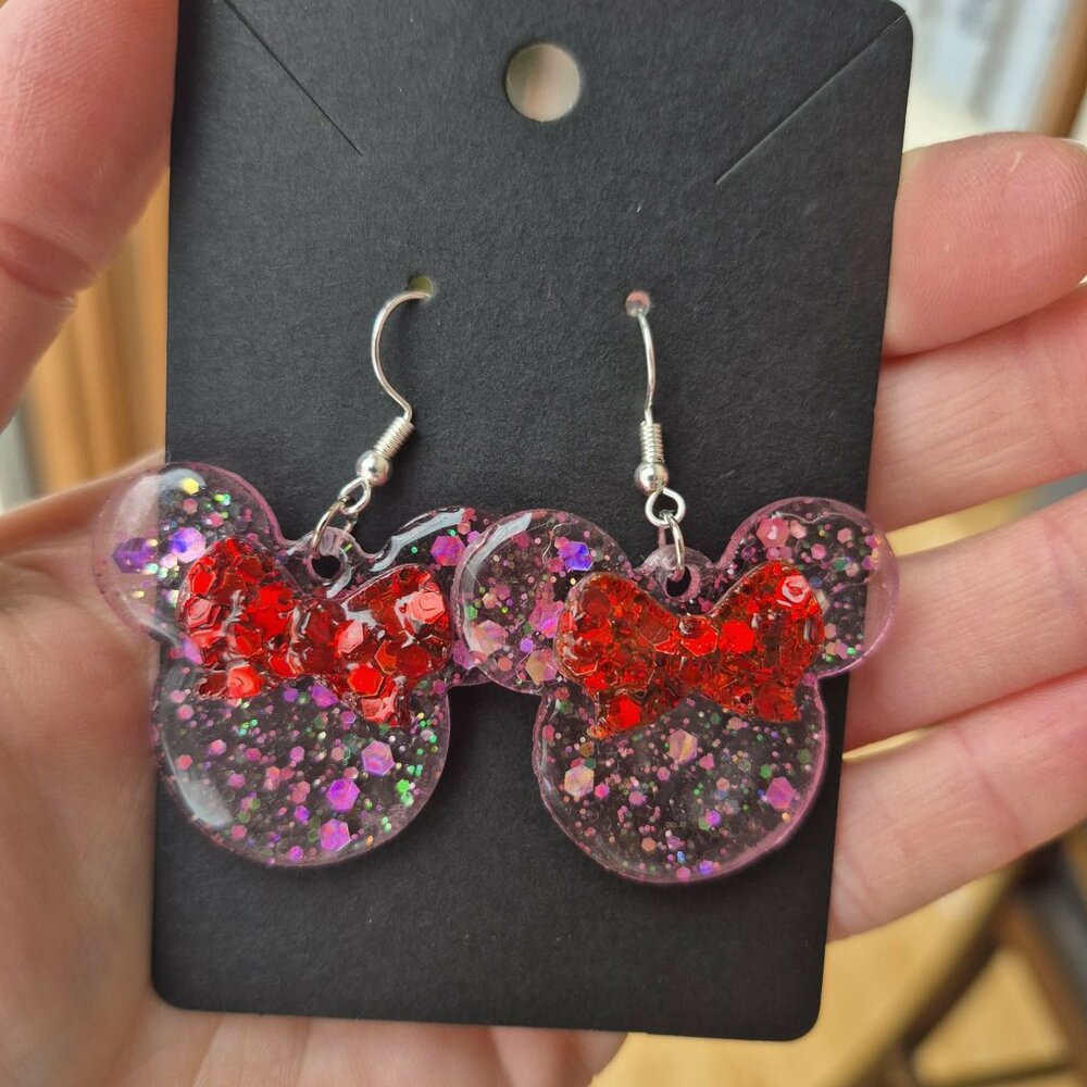 2/$40 Minnie Mouse Inspired Earrings